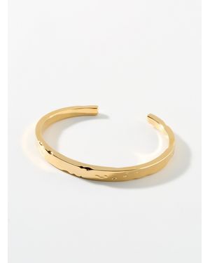 Twojeys Irregular Texture Open Bangle - White