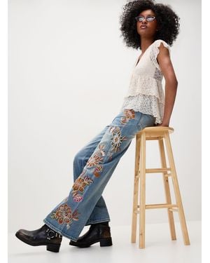 Twik Floral Embroidery Straight - Multicolour