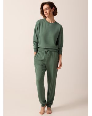 Miiyu Brushed Underside Supple Lounge jogger - Green
