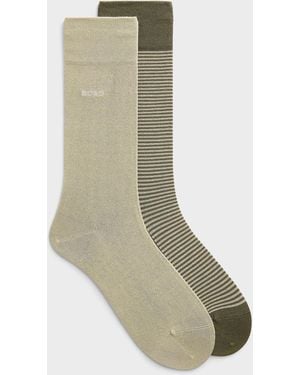 BOSS Striped Dress Socks 2 - Natural