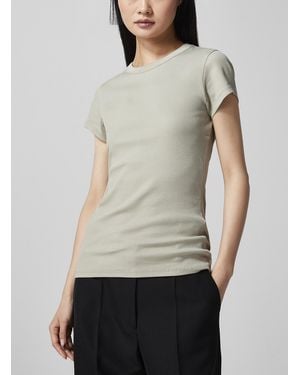 Filippa K Finely Ribbed Jersey T - Natural