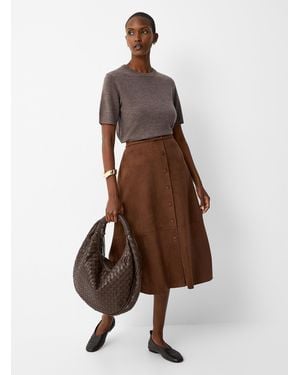 Contemporaine Buttoned Faux - Brown