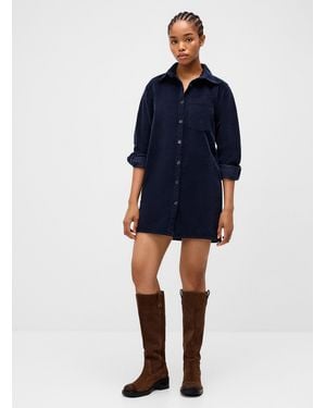 Twik Corduroy Shirtdress - Blue