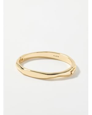 Pilgrim Presence Wavy Bangle Bracelet - White