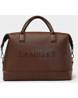Lambert Mae Travel Bag With Suitcase Loop - Brown