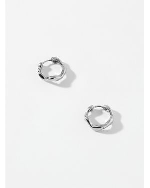 Simon's Wavy Earrings - White