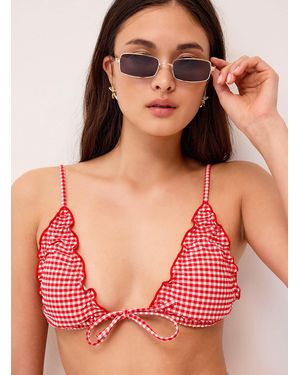 Simon's Gingham Ruffle - Red