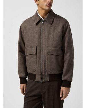 Theory Modern Wool Aviator Jacket - Brown