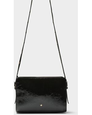 Herbert Frère Soeur Bea Glossy Leather Crossbody Bag - Black