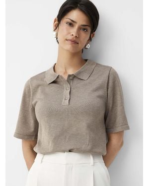 Saint Tropez Minimalist Stretch Polo Shirt - Gray