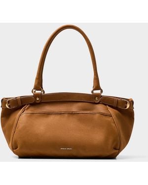 Vanessa Bruno Lune Supple Suede Tote Bag - White