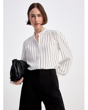 Contemporaine Pinstripe Officer - White