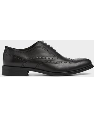 Simon's Leather Brogue Shoe Men - Black