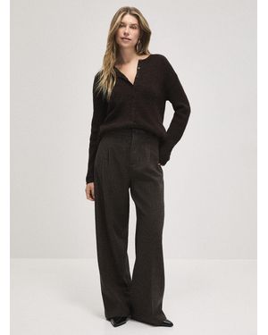 Icône Pleated Reprocessed Wool Wide - Black
