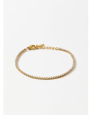 Simon's Small Crystal Tennis Bracelet - White