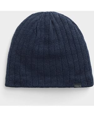 Chaos Solid Ribbed Tuque - Blue