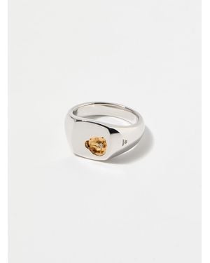 Tom Wood Mined Signet Ring - White