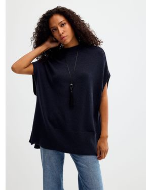 Fransa Oversized Cap - Blue
