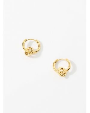 Simon's Pendant Ring Hoops - White