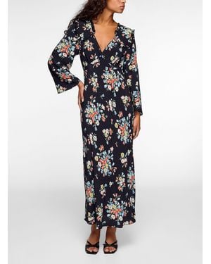 RIXO London Katya Floral Bouquet Dress - Blue