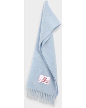 Marni Signature Label Alpaca Scarf - Blue