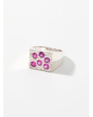 Bleue Burnham Rose Garden Signet Ring - Pink