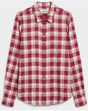 Contemporaine Plaid Flannel Shirt - Red