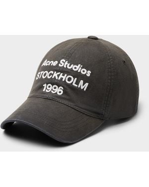 Acne Studios Embroidered Logo Cap - Black