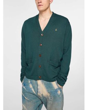 Vivienne Westwood Alex Embroidered Orb Cardigan - Green