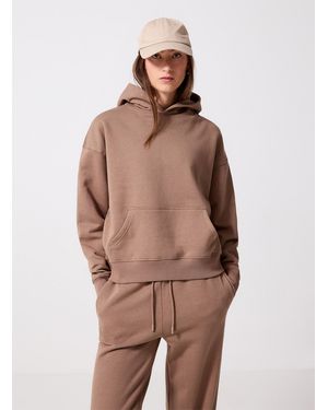I.FIV5 Organic Cotton Fleece Jersey Hoodie - Natural