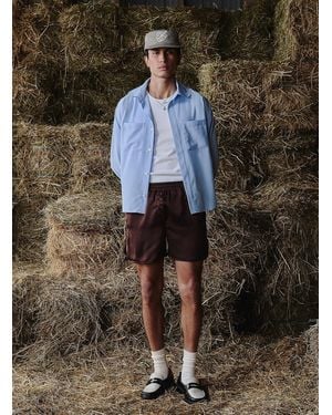 FIVE STUDIOS Coffee Satiny Short - White