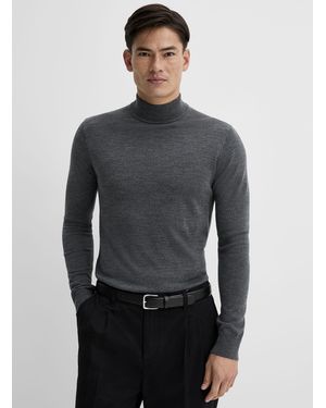 Le 31 Responsible Merino Wool Mock - Gray