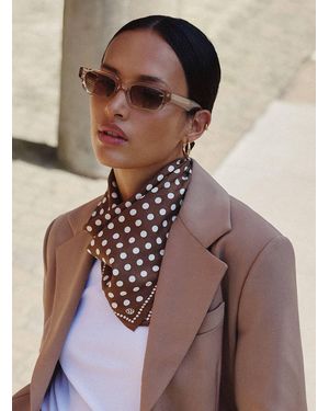 lescarf Small Pure Silk Dotted Scarf - Multicolour