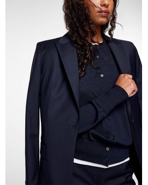 Filippa K Pure Merino Wool Cardigan - Blue