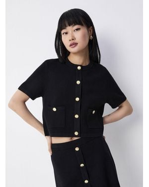 Twik Golden Buttons Boxy - Black