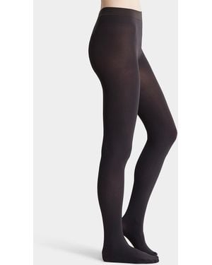 Simon's Volterra Solid 3d Microfibre Tights 60 Denier - Blue