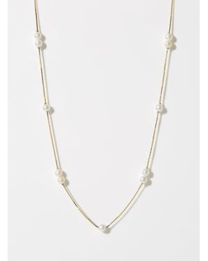 POPPY FINCH Myriad Of Pearls Station Chain - White
