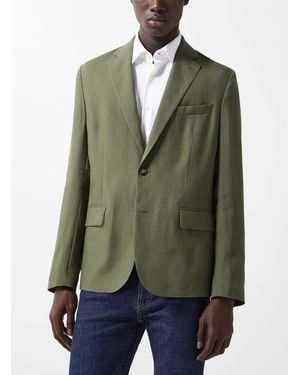 J.Lindeberg Elton Super Linen Blazer - Green
