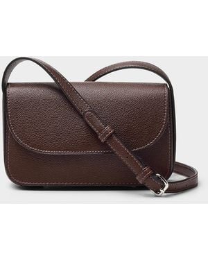 Simon's Small Textured Minimalist Crossbody Bag - White