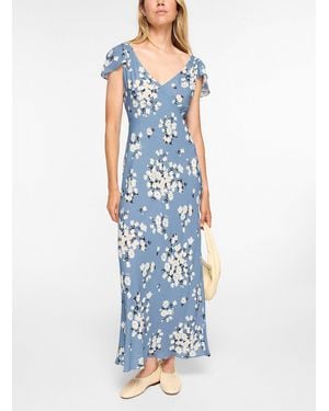 RIXO London Cathy Flower Bouquet Maxi Dress - Blue