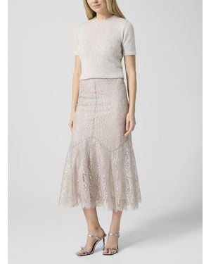 Erdem Sheer Lace Skirt - Natural
