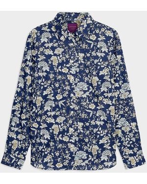 Contemporaine Blooming Print Shirt Made With Liberty Fabric - Blue