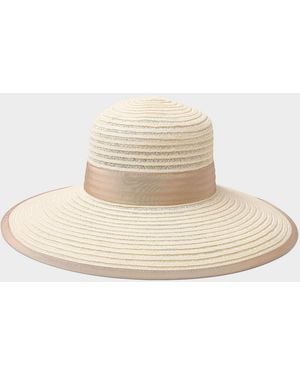 Simon's Sheer Stripe Hemp Hat Exclusive Collection From Italy - Natural