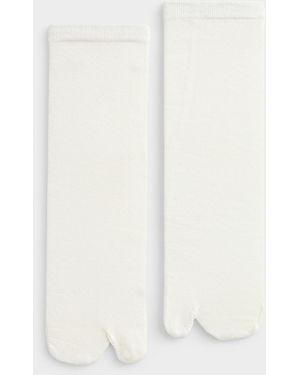 Simon's Tabi Solid Sandal Socks - White