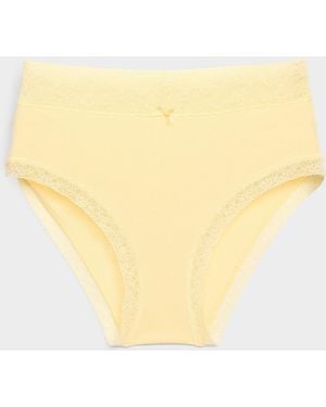Miiyu Lace Trim High - Yellow