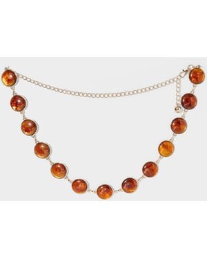 Simon's Circular Medallion Belt - White