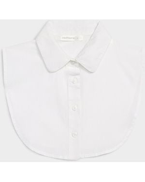Simon's Solid Faux Peter Pan Collar - White