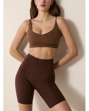 Siella No-show Invisible Body-shaping Control Short Length: 7" (women, Brown, Large)