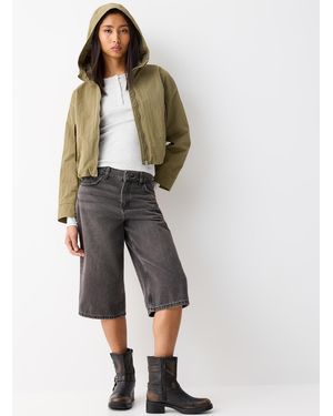 ONLY Crinkle Effect Cropped Jacket - Green