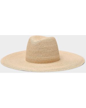 Simon's Supple Italian Straw Minimalist Panama Hat Exclusive Collection From Italy - Natural